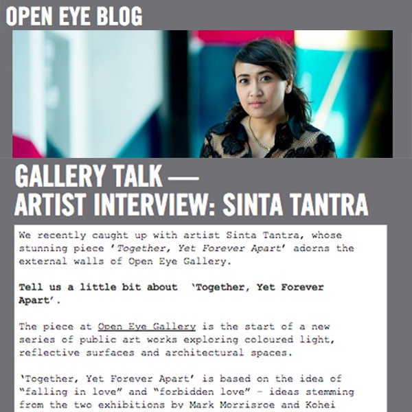 Gallery Talk - Artist Interview: Sinta Tantra