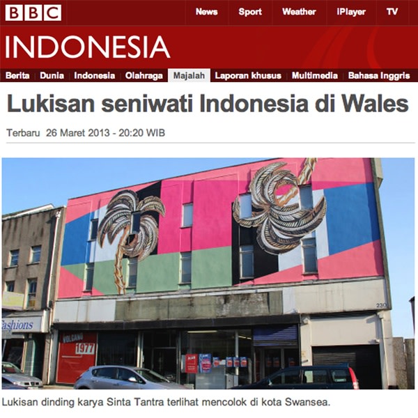 Lukisan seniwati Indonesia di Wales