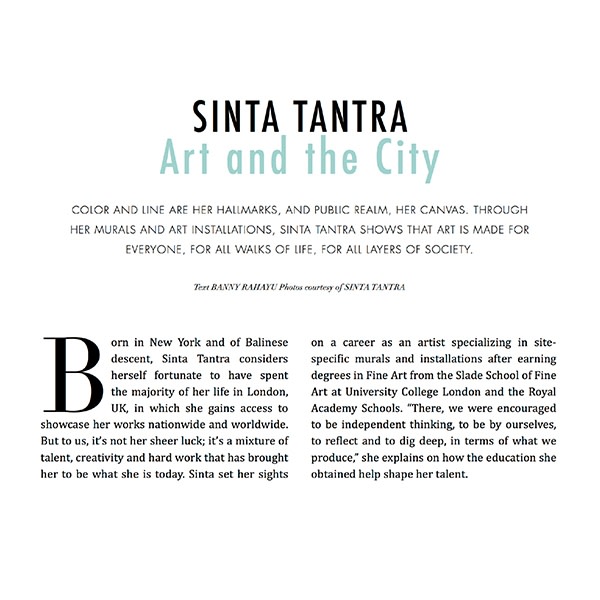 Sinta Tantra: Art and the City