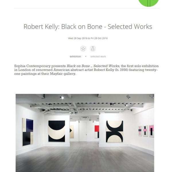 Robert Kelly: Black on Bone - Selected Works