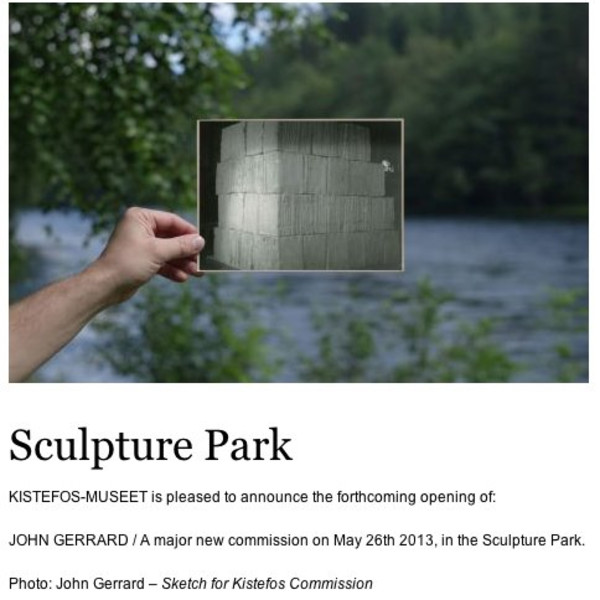 John Gerrard: A major new commission, Kistefos Museet, Norway