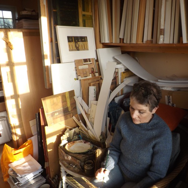Bridget Moore in her studio