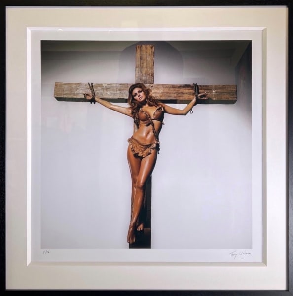 Raquel Welch On The Cross, 1966 (Screen Icons Exhibition)