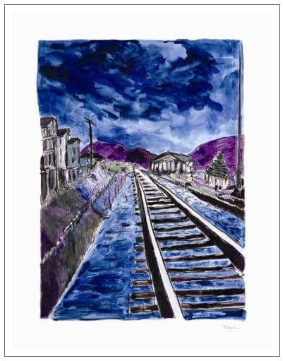 Train Tracks (blue - medium format), 2012