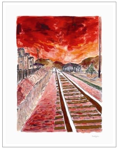 Train Tracks (red - medium format), 2012