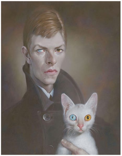 Young man with cat, 2013
