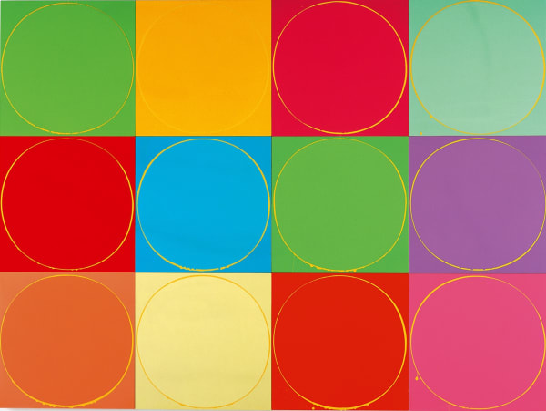 Untitled Circle Painting: 12 Multicoloured Panels, No.1, 2003