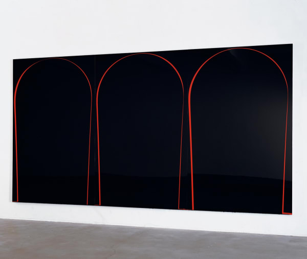 Poured Painting: Black, Red, Black, 1999