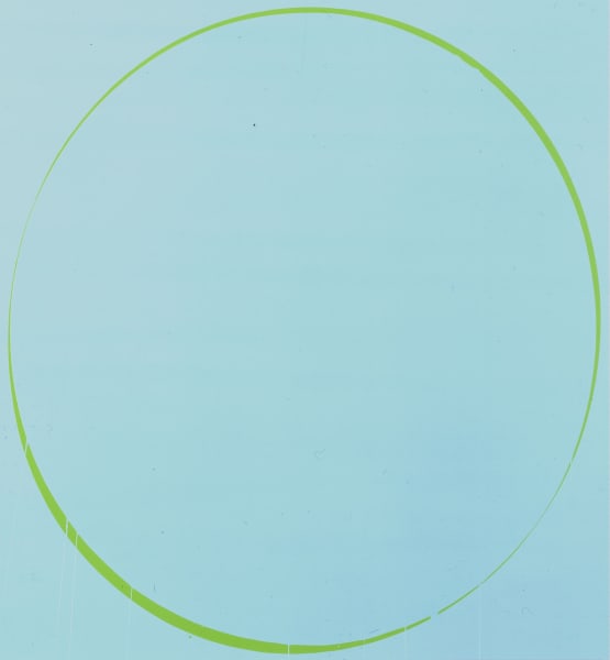 Oval: turquoise, green, turquoise , 2002