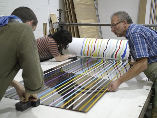 working in the print studio, 2011