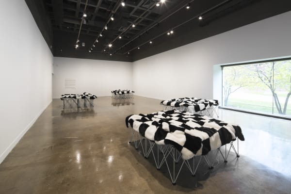 Artwork: Heimo Zobernig: Chess Painting, 2015 MIT List Visual Arts Center Cambridge, MA Photography: Peter Harris Studio For more information please visit the MIT List Visual Arts Center website