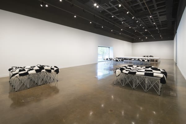 Artwork: Heimo Zobernig: Chess Painting, 2015 MIT List Visual Arts Center Cambridge, MA Photography: Peter Harris Studio For more information please visit the MIT List Visual Arts Center website