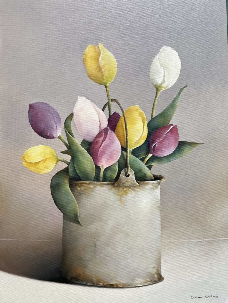 Susan Cairns, A Bucket of Tulips