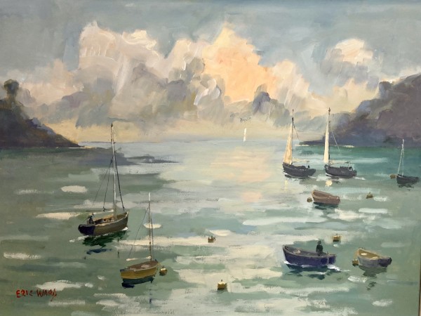 Eric Ward (b.1945), Sailing at Fowey