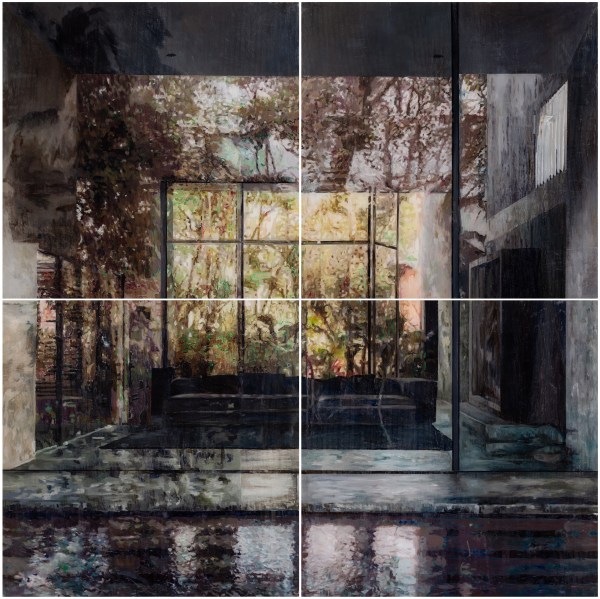 Gil Heitor Cortesāo Self-reflection, 2022 Oil on plexiglass 200 x 200 cm 78 3/4 x 78 3/4 in