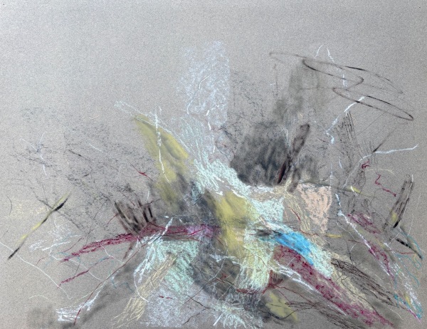 Nour Malas Sick of You, 2025 Oil, graphite and pastel on paper 50 x 65 cm 19 3/4 x 25 5/8 in