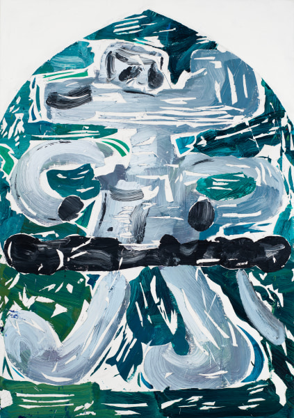 Amir Khojasteh Figure of Div #1, 2023 Oil on Canvas 85 x 60 cm 33 1/2 x 23 1/2 in