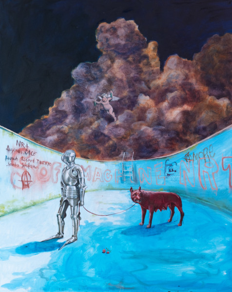 Philip Mueller NRT Dreifaltigkeit Santo Stefano, 2024 Oil on canvas 100 x 80 cm 39 1/4 x 31 1/2 in