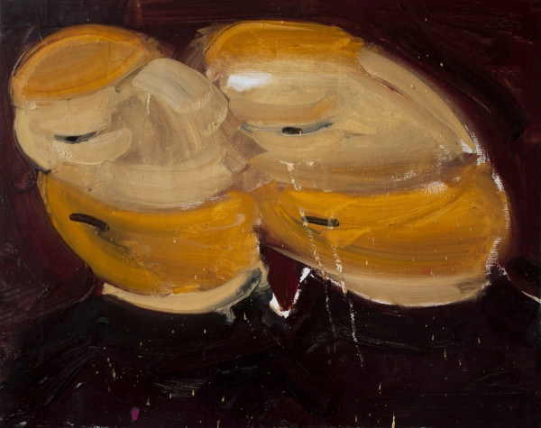 Amir Khojasteh Studies of The Head of The Orange Men, 2019 Oil on canvas 36 x 46 cm 14 1/8 x 18 1/8 in