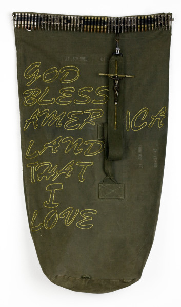 Sara Rahbar God Bless America, Land that I love (War), 2010 Mixed media 99.1 x 55.9 cm 39 x 22 in