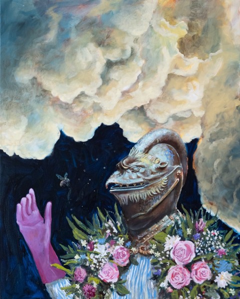 Philip Mueller NRT driver Pino, 2024 Oil on canvas 100 x 80 cm 39 1/4 x 31 1/2 in