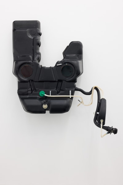 Michael Sailstorfer Tank 11, 2024 Fuel tank, media player speaker 160 x 150 x 37 cm 63 x 59 x 14 1/2 in