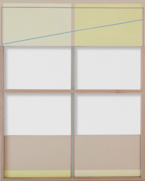 Sarah Almehairi Off Centered Swing, 2024 Acrylic on wood and canvas 100 x 80 x 4 cm 39 1/4 x 31 1/2 x 1 1/2 in