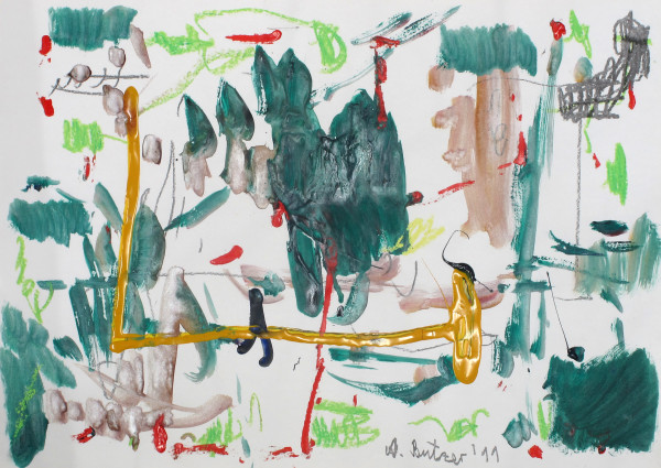 André Butzer Untitled, 2011 Oil and water color on paper 30 x 42 cm 11 3/4 x 16 1/2 in