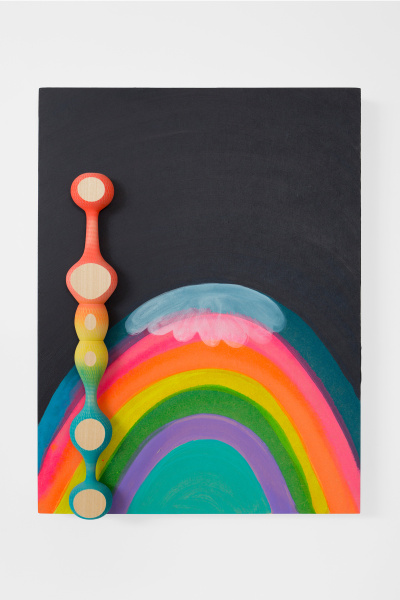 Edgar Orlaineta The Rainbow Mountain, 2020 Acrylic and wood on MDF board 40 x 30 x 7 cm 15 3/4 x 11 3/4 x 2 3/4 in