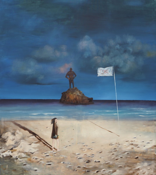 Philip Mueller Tibe Beach Bearhead Island, 2019 Oil on canvas 180 x 160 cm 70 7/8 x 63 in