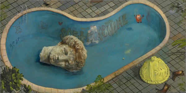 Philip Mueller Softpool Ibiza, 2022 Oil on canvas 100 x 200 cm 39 1/4 x 78 3/4 in