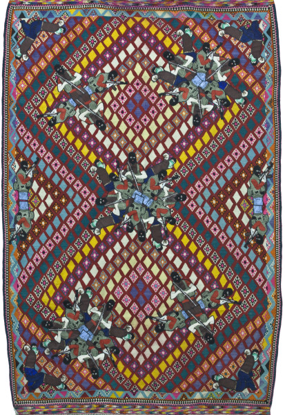 Sara Rahbar I wait for the sun to return and for another birth (Love letters), 2009 Textile 249 x 168 cm 98 1/8 x 66 1/8 in