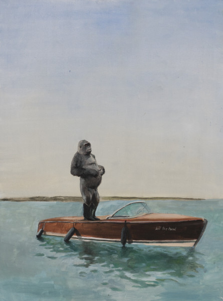 Philip Mueller Fishing at Santo Stefano, 2019 Oil on canvas 80 x 60 cm 31 1/2 x 23 5/8 in