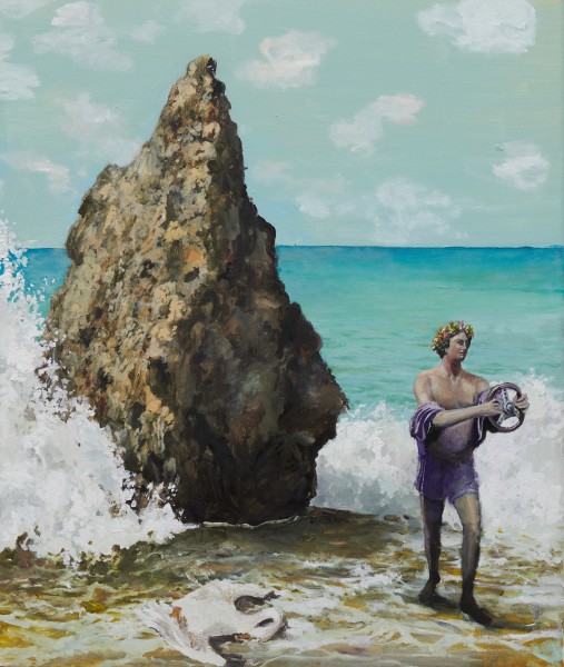 Philip Mueller Crashing in Arenzano, 2023 Oil on canvas 60 x 50 cm 23 1/2 x 19 3/4 in