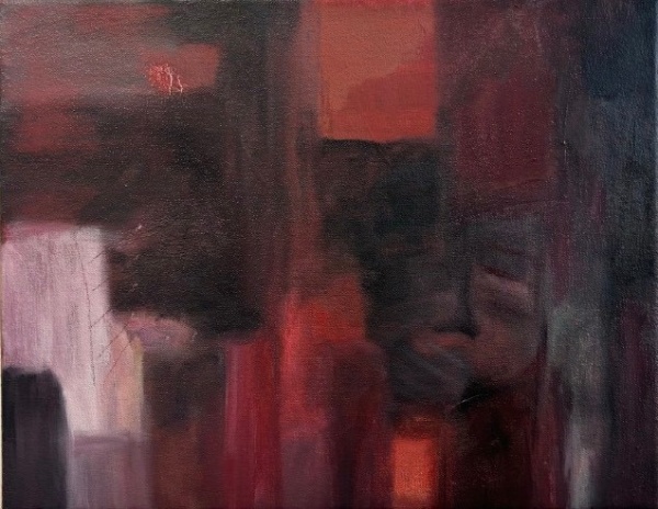 Nour Malas Two Seater, 2024 Oil on canvas 28 x 36 cm 11 x 14 in