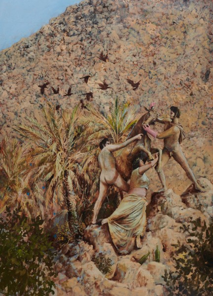 Philip Mueller NRT Rif Escape, 2023 Oil on canvas 180 x 140 cm 70 3/4 x 55 in
