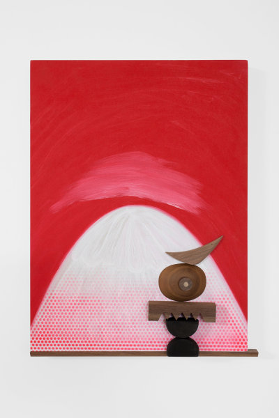 Edgar Orlaineta Totem before the Mountain, 2020 Acrylic and wood on MDF board 40 x 32 x 7 cm 15 3/4 x 12 1/2 x 2 3/4 in