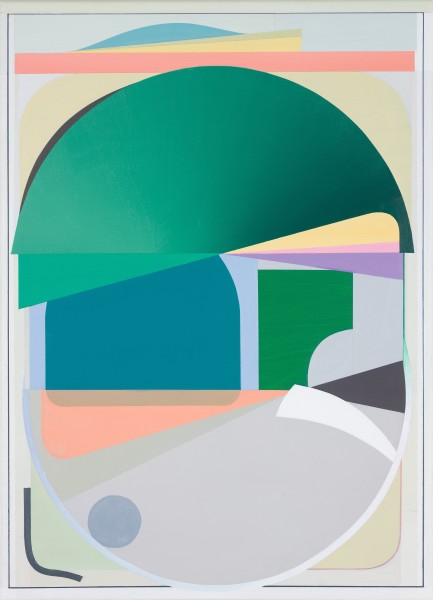 Bernhard Buhmann Green Hat, 2021 Oil and acrylic on canvas 57 x 41 cm 22 1/2 x 16 1/4 inches