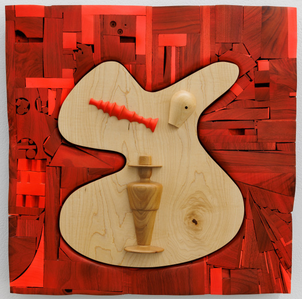 Edgar Orlaineta (Da)Dandy, 2024 Wood, wax and acrylic paint on board 50 x 50 x 8 cm 19 3/4 x 19 3/4 x 3 1/4 in