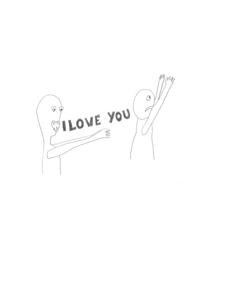 Olaf Breuning I love you, 2010 Pencil on paper 27.9 x 21.6 cm 11 x 8 1/2 in