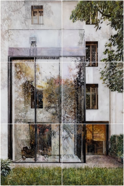 Gil Heitor Cortesāo Solarium (polyptych), 2023 Oil on plexiglass 240 x 165 cm 94 1/2 x 65 in 80 x 82.5 cm 31 1/2 x 32 1/2 in (each)