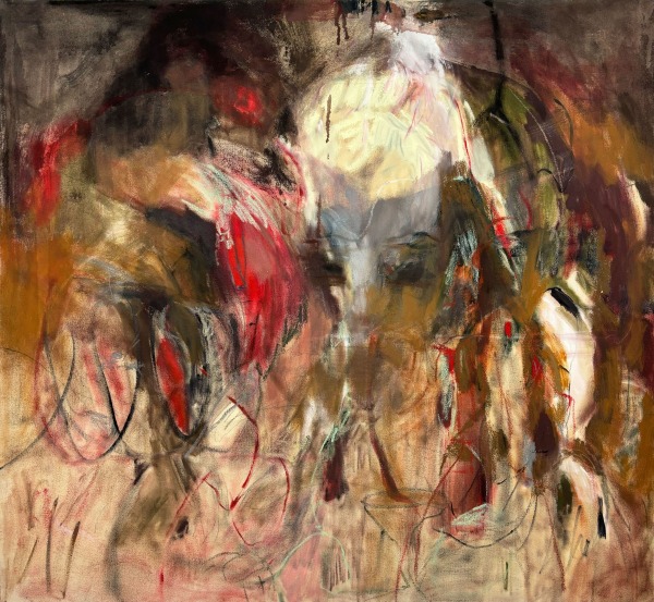 Nour Malas Baby Demon, 2024 Oil, graphite and pastel on canvas 91 x 99 cm 36 x 39 in