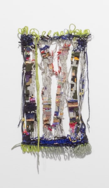 Jana Ghalayini Open Heart, 2024 Wool and cotton yarn, embroidery floss, zinc beads, glass beads, silver beads, silver thread 44 x 24 cm 17 1/4 x 9 1/2 in