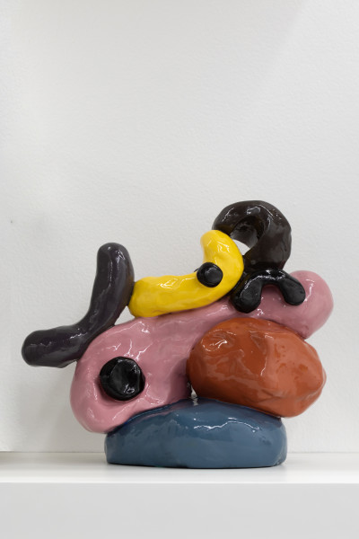 Amir Khojasteh A man who fell #2, 2021 Polyester resin colored with ceramic paint 21 x 26 x 14 cm 8 1/4 x 10 1/4 x 5 1/2 in