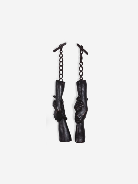 Sara Rahbar Stay (Confessions), 2014 White bronze with black wax 79 x 33 x 10 cm 31 1/8 x 13 x 4 in