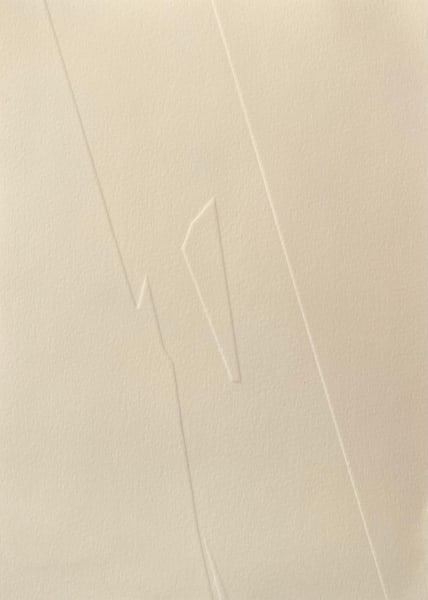 Sarah Almehairi 1. Shapes Are Like Thoughts, 2022 Embossing on paper 29.7 x 21 cm 11 3/4 x 8 1/4 in