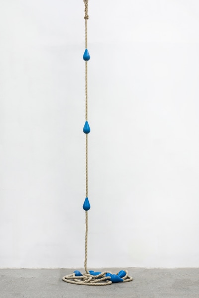 Michael Sailstorfer Cowboy's Tears 2 , 2018 Rope, polyester resin 445 x 95 x 95 cm 175 1/4 x 37 1/2 x 37 1/2 in