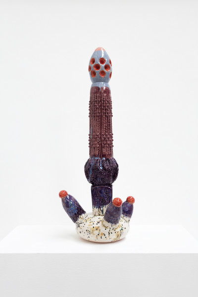 Monika Grabuschnigg Compelled trinity of the tribal cactus, 2016 Glazed Earthenware 64 x 26 x 26 cm 25 1/4 x 10 1/4 x 10 1/4 in
