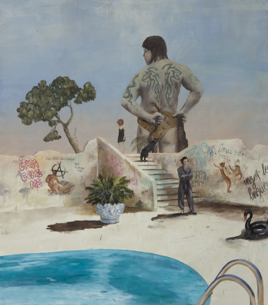 Philip Mueller Tibe Expositur Pompeii, 2019 Oil on canvas 180 x 160 cm 70 7/8 x 63 in