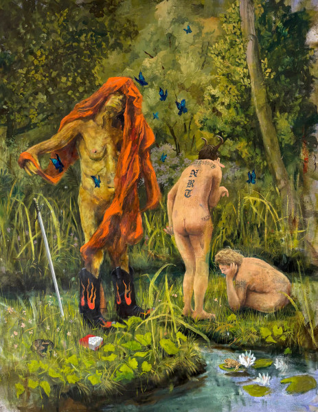 Philip Mueller Alpha-Omega afterhour Angertal, 2025 Oil on Canvas 190 x 140 cm 74 3/4 x 55 1/8 in